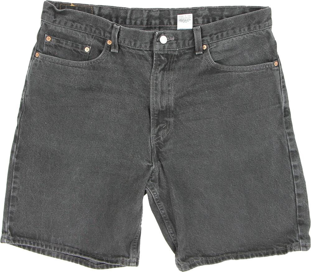 Vintage Levi's 550 Relaxed Fit Black Denim Shorts USA